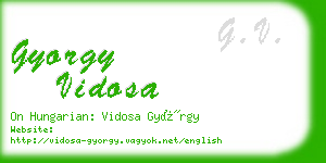 gyorgy vidosa business card